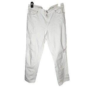 Calvin Klein Jeans W29 Boyfriend White Distressed Stretch Denim Preppy Casual